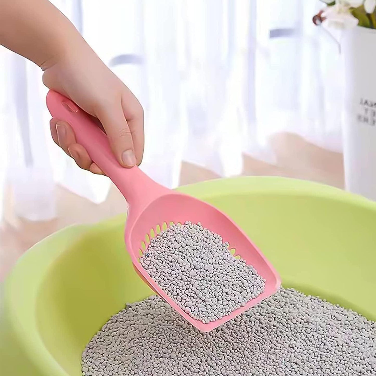 Cat Litter Scoop 3Pcs Cat Litter Scooper Long Handle Deep Shovel Cat Scooper Kitty Litter Scoop for Cat Sand Toilet Cleaning