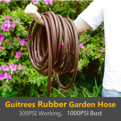 Guitrees Leader Garden Hose 10ft x 5/8", Heavy Duty Short Water Hose, Female to Female Fittings, Five Layered Braiding for Durability, 1000PSI Burst, 300PSI Working (Black) - Colors A