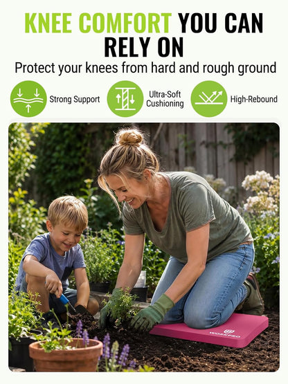 WORKPRO Extra Thick Kneeling Pad, Soft NBR Foam Cushioning for Knee, Large Foam Kneeler Mat for Gardening, Bathing Baby, Exercise, Workout Supplies, 17.5 x 11 x 1.5 in, Black