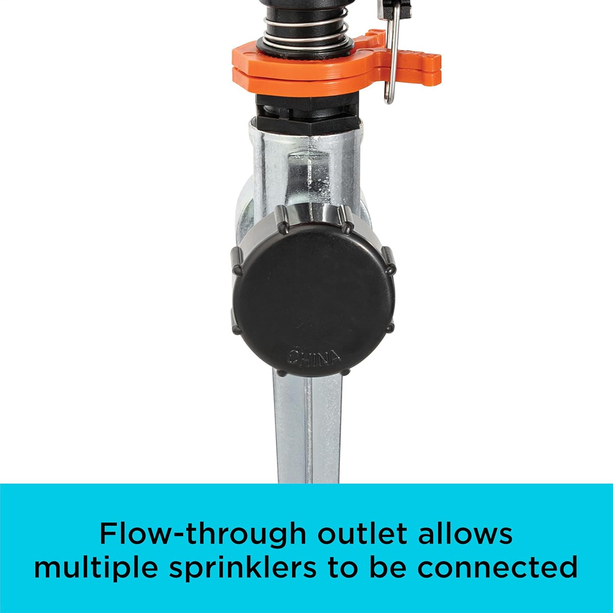 Black + Decker® Impulse Sprinkler – Up to 5,027 Sq. Ft. Coverage, Adjustable Spray, Secure Spike Base BXWNBB57395