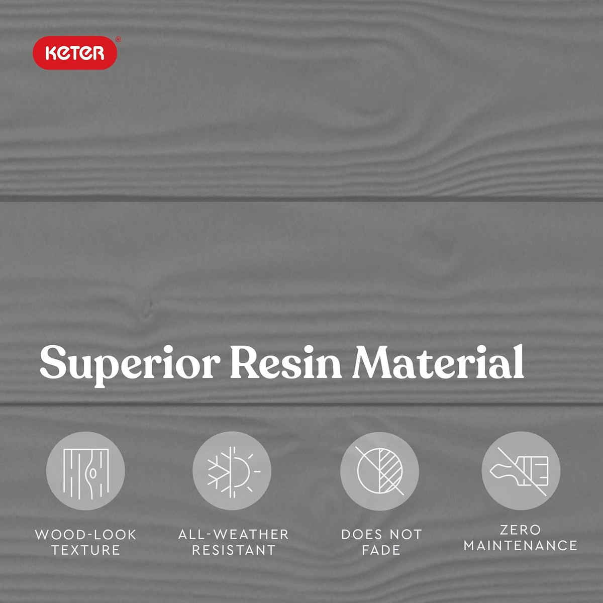 Keter 150 Gallon Resin Large Deck Box Organization and Storage Box for Patio, Outdoor Cushions, Garden Tools, Brown