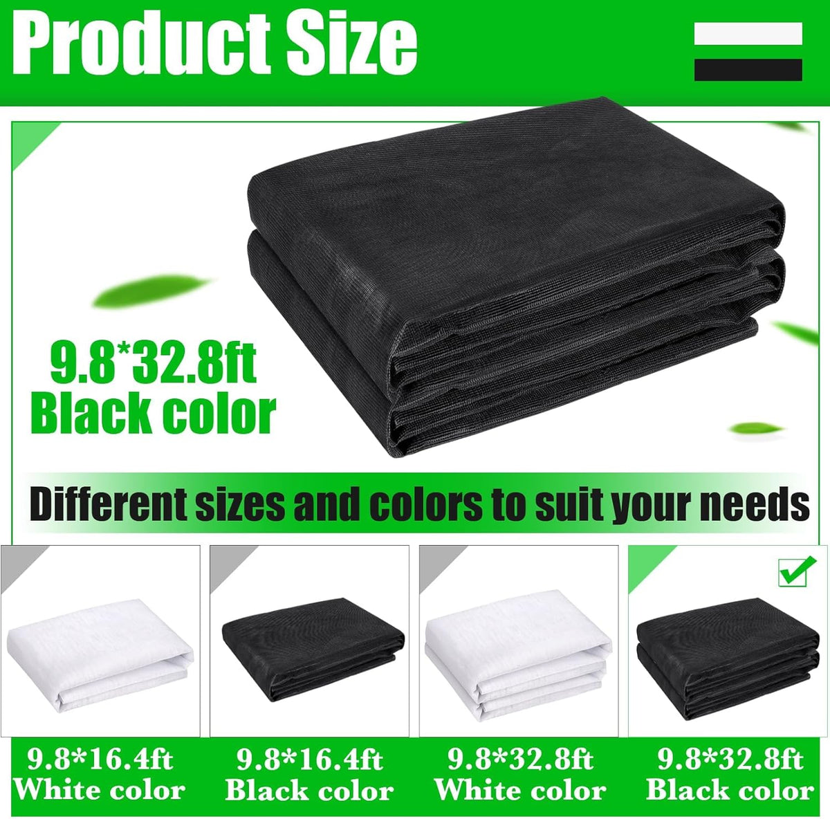 Heavy-Duty Garden Mesh Netting 9.8 x 16.4ft – Upgraded Strong Plant Protection Screen, Reusable Pest & Bird Barrier, Breathable Shade Mesh Cover for Vegetables, Fruits & Flower Beds