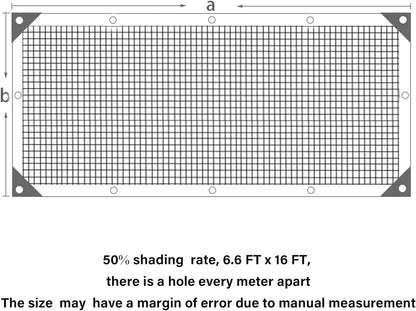 winemana 70% Shade Cloth 10x20 FT - Durable UV Blocking Mesh Tarp for Garden, Patio, Greenhouse & Chicken Coop - Sun Shade Cover with Grommets for Plants, Dog Kennel, Outdoor Use