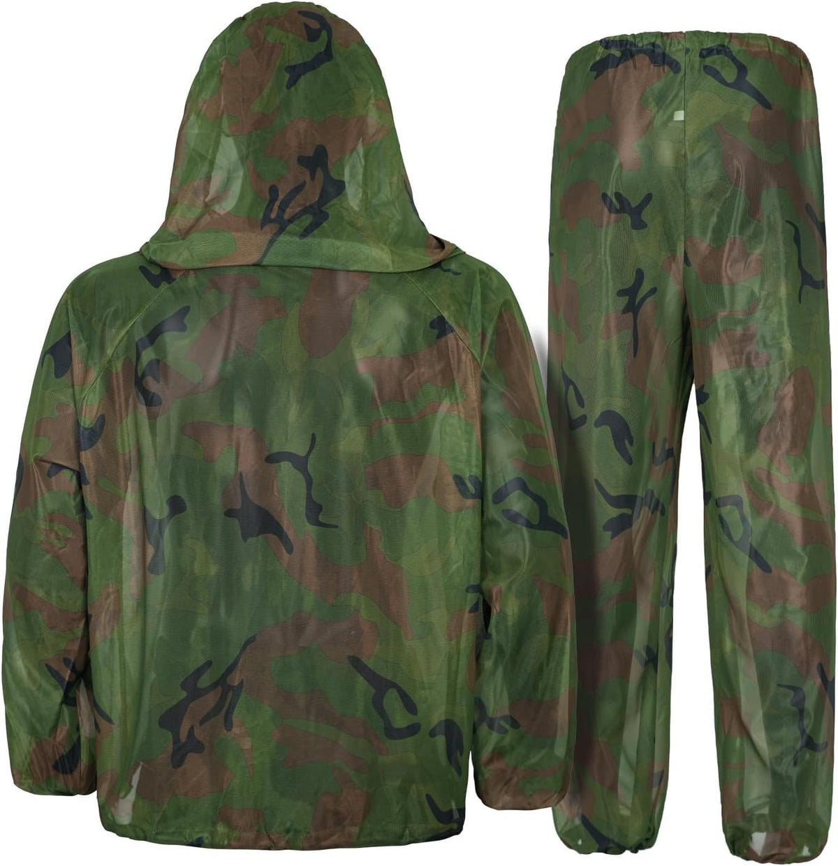 Mosquito Netting Suit Bug Net Mesh Clothing with Hood Outdoor Garden Hunting Camo Protection from Fly Insects Bugs