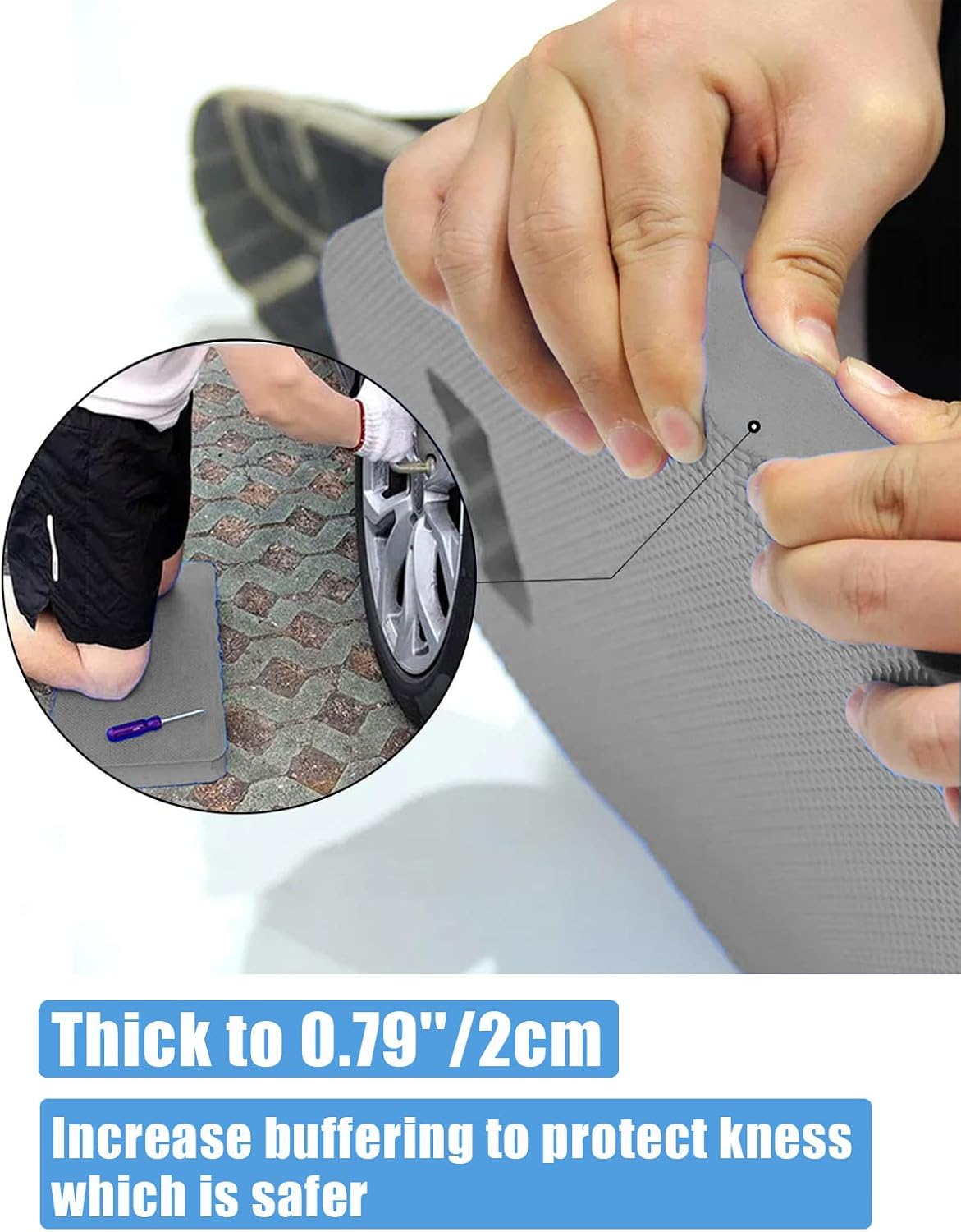 YWSHF 2 PCS Garden Kneeling Pad,Knee Mat Waterproof Foam Knee Pads for Gardening,Cleaning,Baby Bath,Yoga,Praying and Exercise 15.745'' x 7.09'' x 0.79''