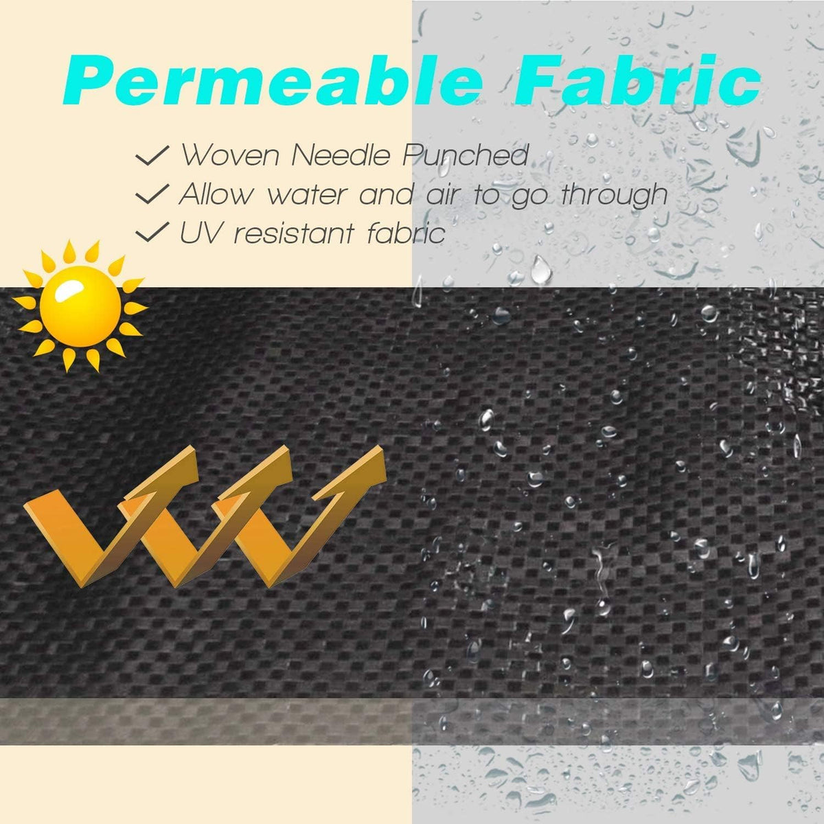 4ft x300ft Black Weed Barrier 3.5oz Landscape Premium Fabric-Heavy Duty Woven Ground Cloth with Superior Permeability Weed Control Convenient Design - Colors Q