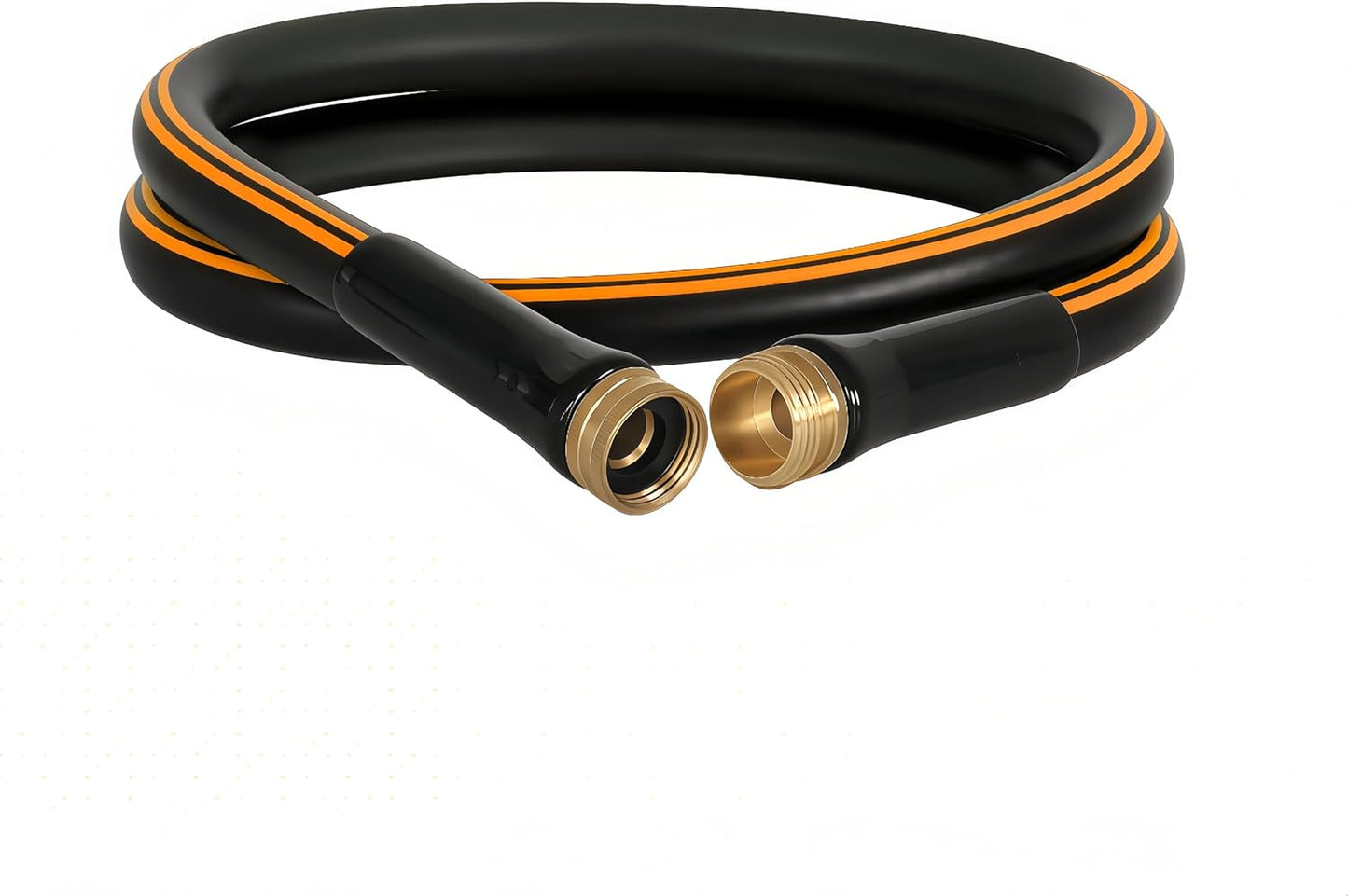 Atlantic Female to Female Heavy Duty Garden Hose 5/8 Inch x 2 ft Black Water Hose Short Connection Leader Hose 2 Foot - Colors A