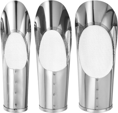 M METERXITY 1-Set Bonsai Soil Scoop, 3 Sizes Stainless Steel Garden Soil Scoops Bucket Shovels Potting Scoopers for Transplanting/Flower Planting, Small Gardening Tools [Silver Tone]