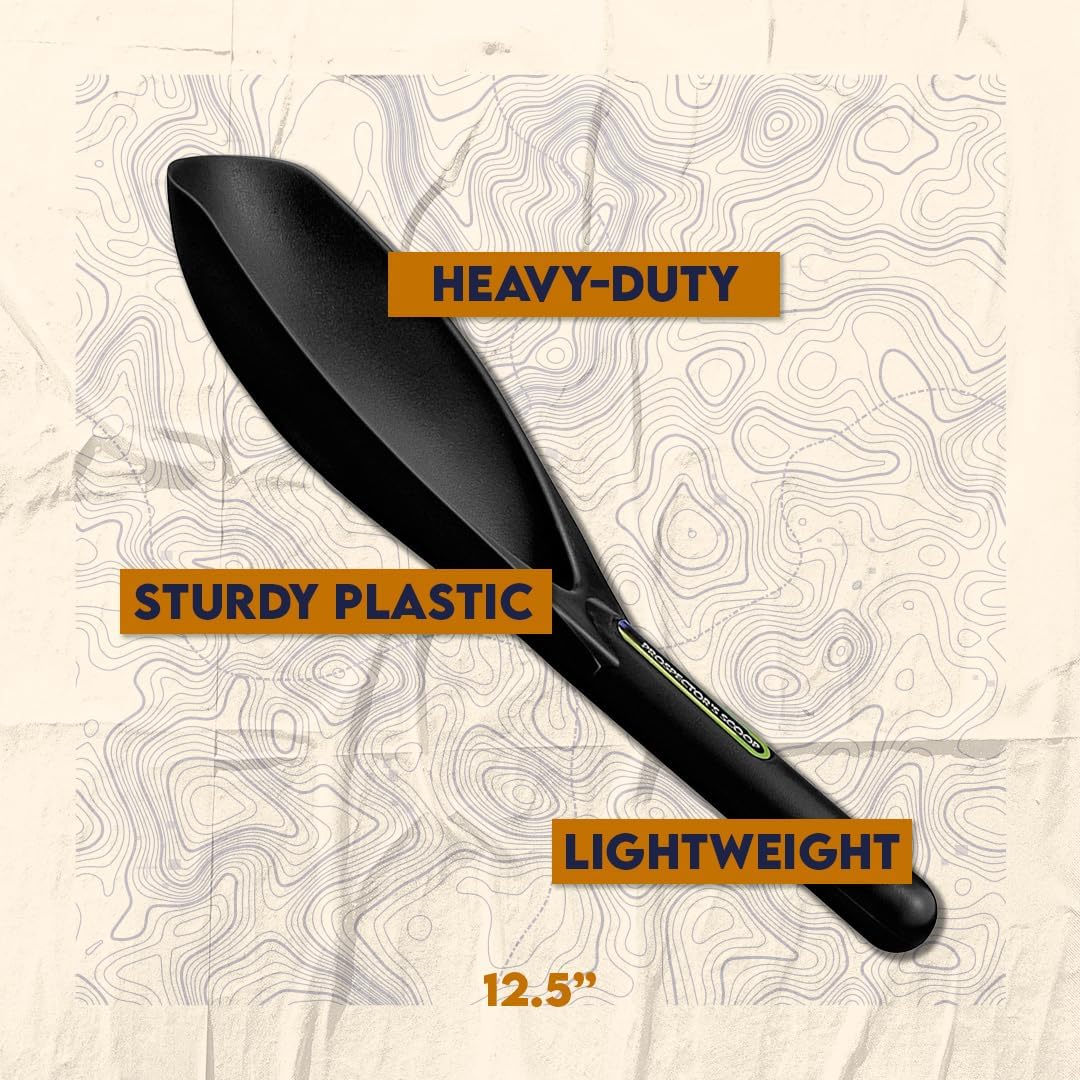 SE Green Prospector's Scoop - 12.5" Heavy-Duty Plastic Tool for Metal Detecting, Gold Panning, Treasure Hunting, and Gardening