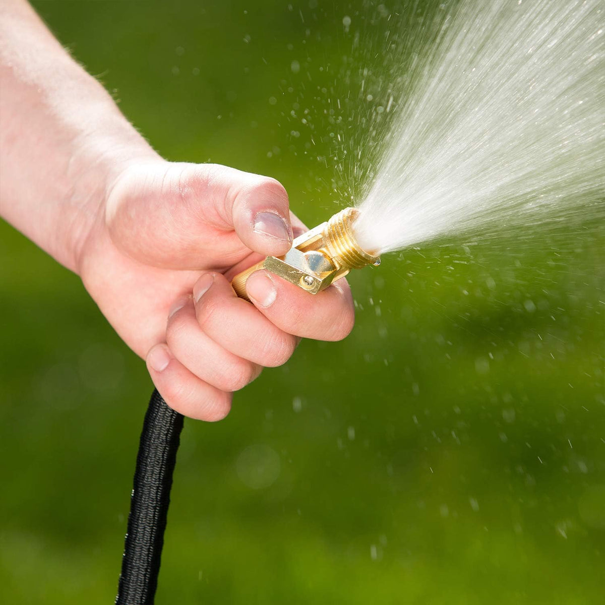 Flexi Hose Lightweight Expandable Garden Hose, 150FT -Retractable Garden Hose, Water Hose - No-Kink Flexibility, 3/4 Inch Solid Brass Fittings and Double Latex Core