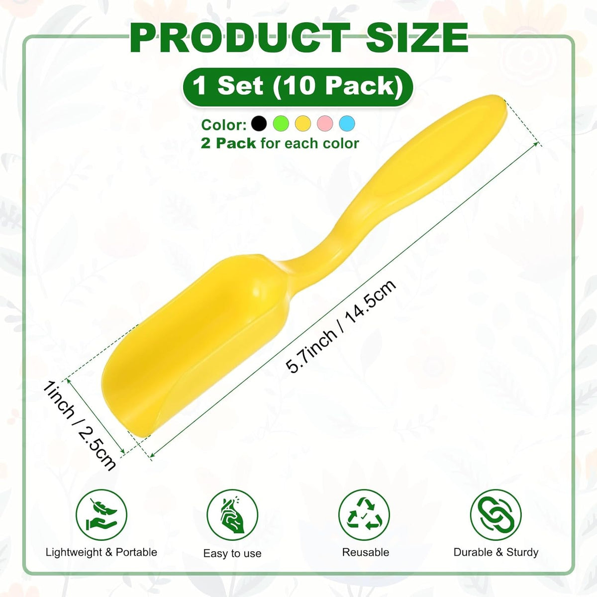 M METERXITY 20-Pack Mini Gardening Shovel Spoons, Plastic Garden Soil Scoops for Cultivation Digging Transplanting/Flower Planting/Plant Succulent, Colorful Small Gardening Tools [Multicolor]