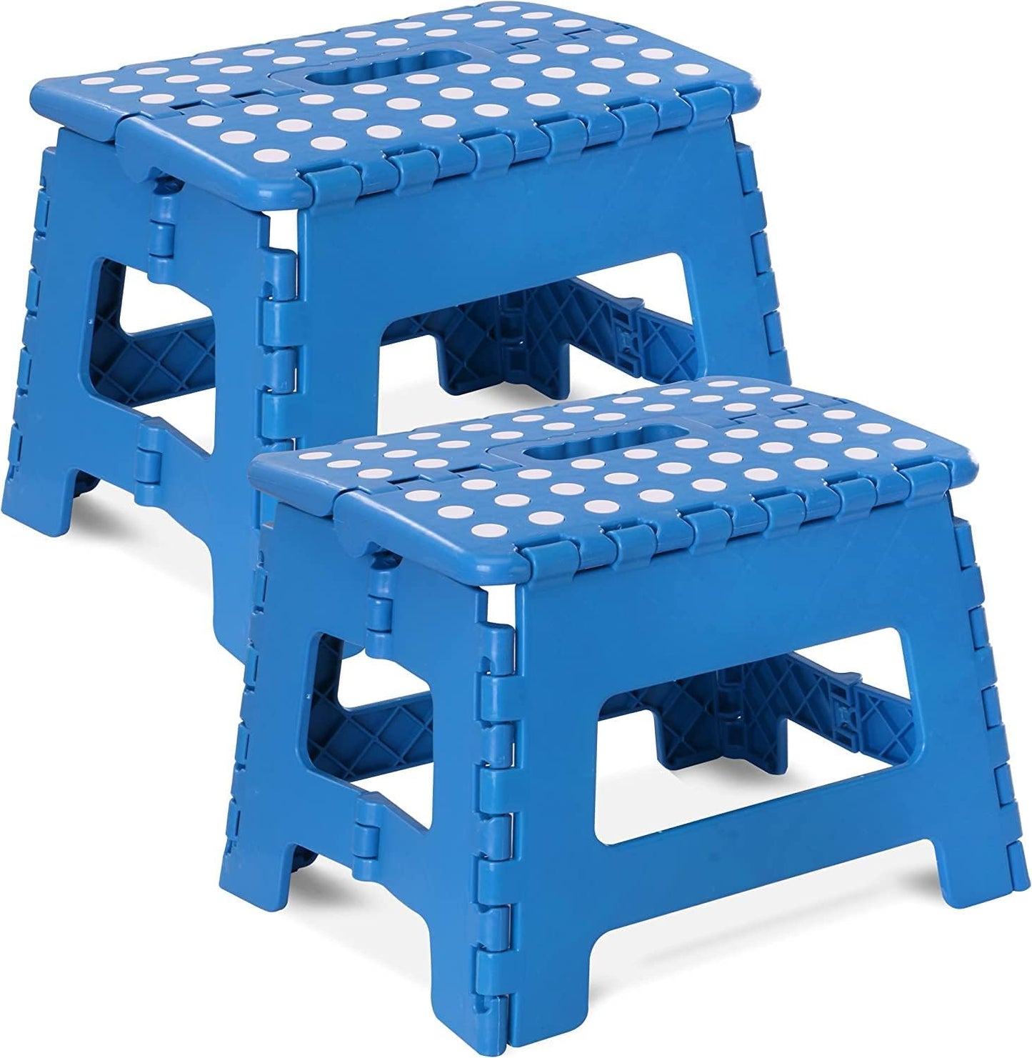 Utopia Home Folding Step Stool with Handle – 9 Inch Anti Slip Collapsible Stool – Holds Up to 300 lbs – Sturdy Plastic Step Stool Foldable for Kitchen, Bathroom and Home Use (1-Pack, Black)