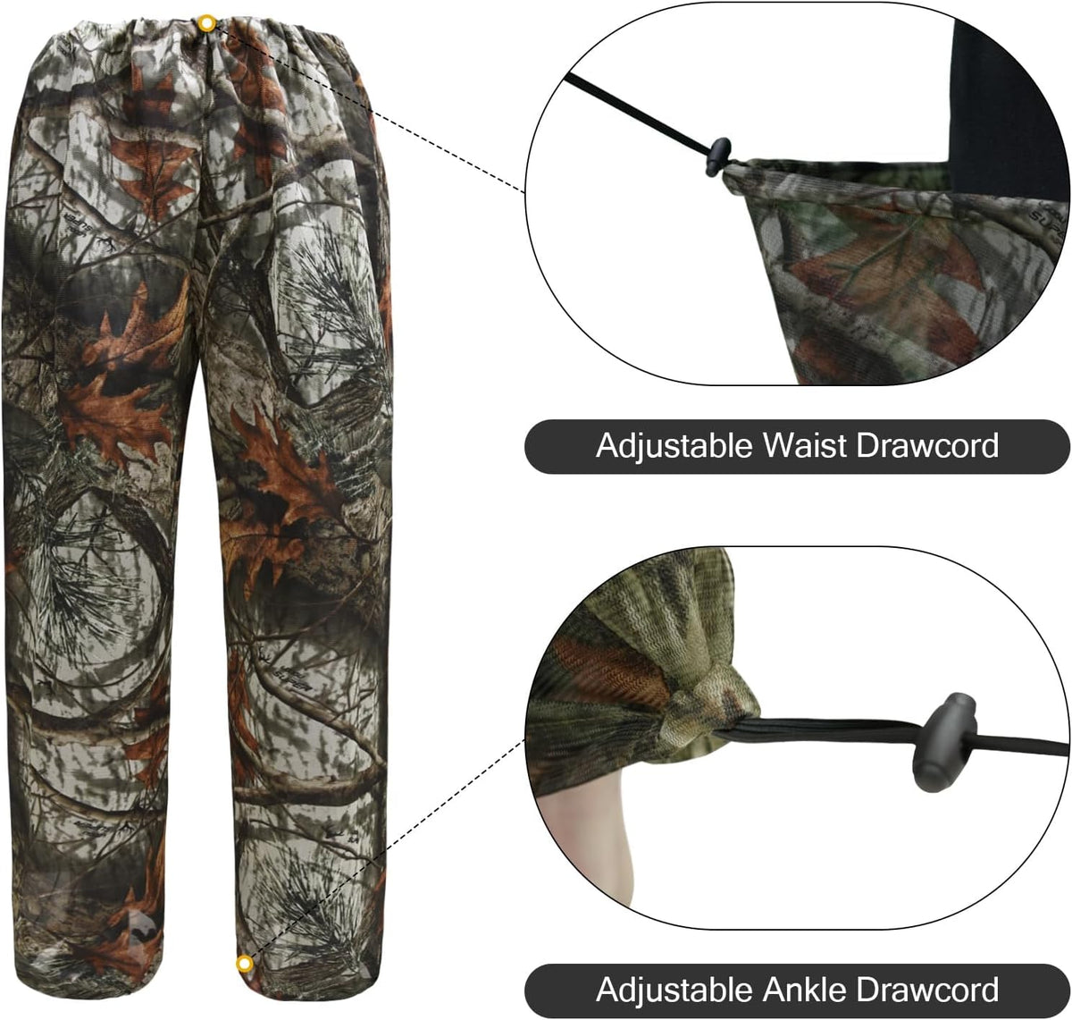 Mosquito Netting Suit Bug Net Mesh Clothing with Hood Outdoor Garden Hunting Camo Protection from Fly Insects Bugs