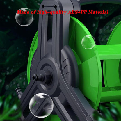 Garden Hose Reel 3/8'' x 50 ft, Portable Retractable Water Hose Reel with Hose Nozzle, Wall/Floor, Car Washing, Watering (Green, 3/8" (inches) x 50' (feet))
