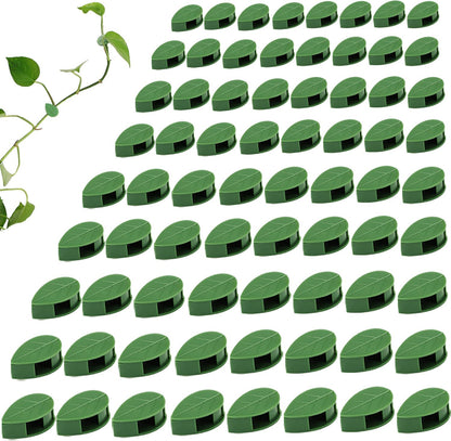 LUOTIVON 72 Pcs Plant Climbing Wall Fixture Clips, Plant Fixer Invisible Wall Vines Fixing Clips with 72 Pcs Acrylic Adhesive Sticker, Self-Adhesive Hook Plant Vine Support Holder
