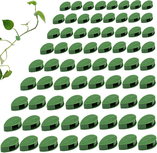 LUOTIVON 72 Pcs Plant Climbing Wall Fixture Clips, Plant Fixer Invisible Wall Vines Fixing Clips with 72 Pcs Acrylic Adhesive Sticker, Self-Adhesive Hook Plant Vine Support Holder