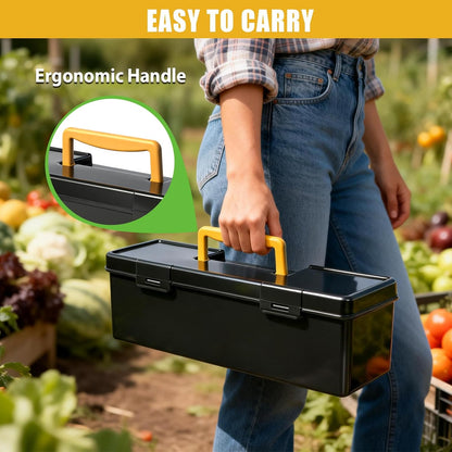 tutata Seed Packet Organizer Box Plastic Portable Seed Packet Storage Box, Seed Storage Organizer