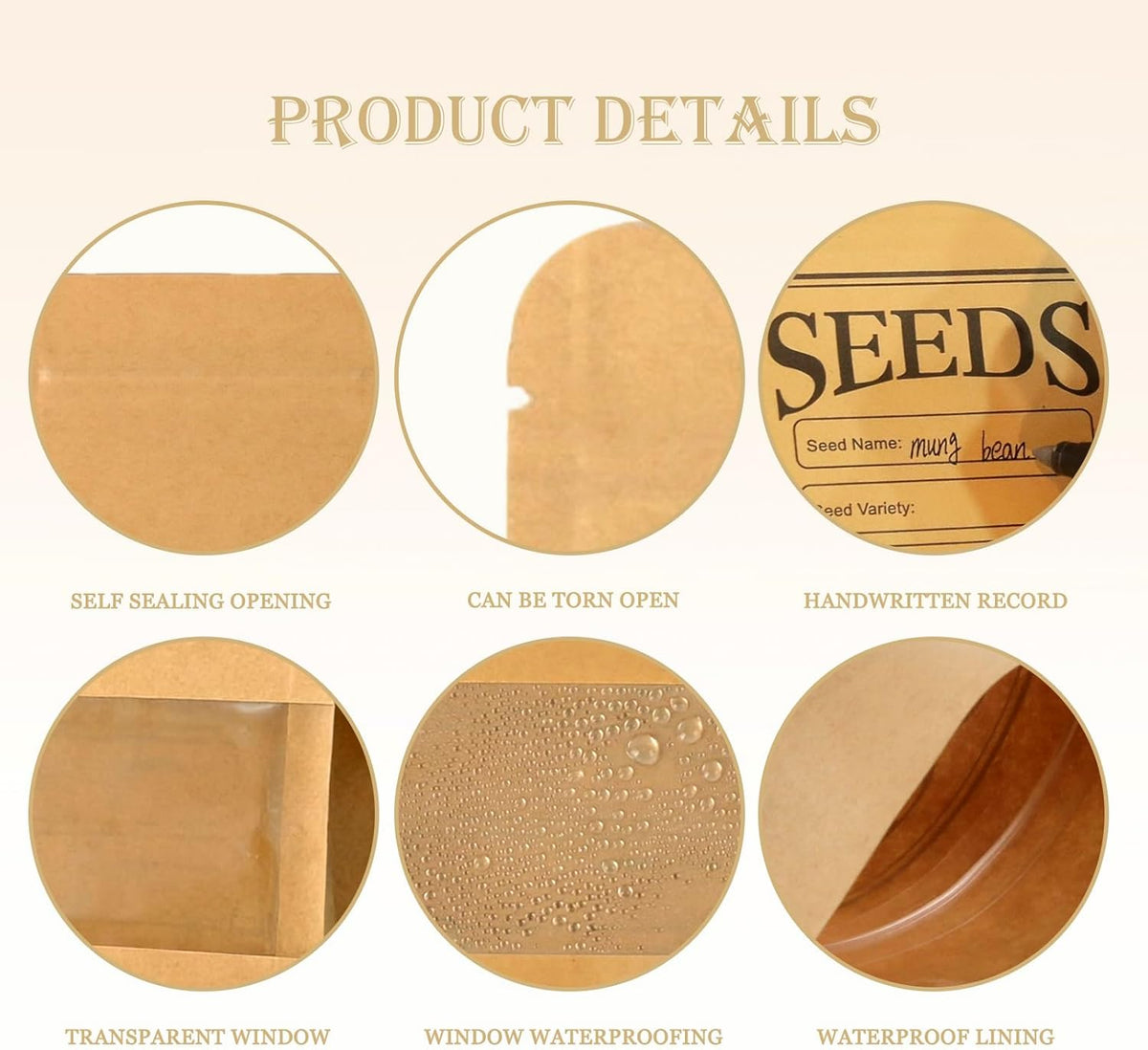 Seed Storage Organizer Box 60 Slots, with 20 Envelopes and Small Tool, Sturdy Seeds Saving Seed Bank Container Kit (Seeds not Included)