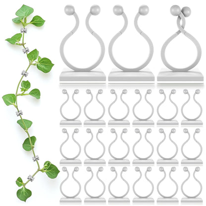Plant Wall Clips for Climbing Plants 110 Pcs - Pothos Plant Climber Support, Large, Medium, Small Sizes Wall Clips for Support, Strong Self-Adhesive, For Indoor Plants, Cable Management & Plant Holder
