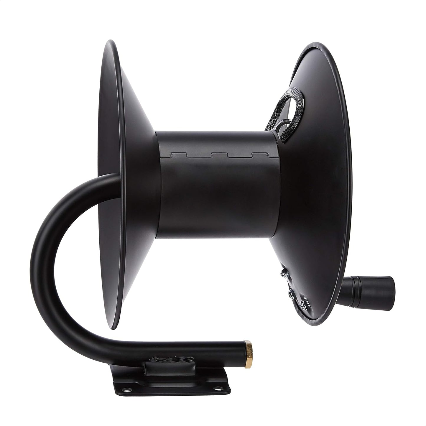 Amazon Basics Retractable Air Hose Reel - Fits 3/8-Inch 50-Feet Air Compressor Hoses, Portable, Works Well, 300PSI, Black, Hoses Excluded, Not for Water/Pressure Washers