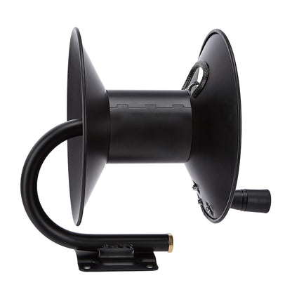 Amazon Basics Retractable Air Hose Reel - Fits 3/8-Inch 50-Feet Air Compressor Hoses, Portable, Works Well, 300PSI, Black, Hoses Excluded, Not for Water/Pressure Washers
