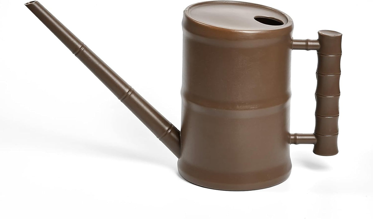 Watering Can for Outdoor Indoor Plants - Small Plastic Home Garden - with Long Spout - Blue - 64 Oz - 1/2 Gallon
