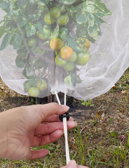 2Pcs 10X10ft Fruit Tree Netting Covers for Birds and Squirrels –Bird Nets for Fruit Trees with Zipper and Drawstring, Extra Large Durable Mesh Garden Netting to Protect Fruit Trees