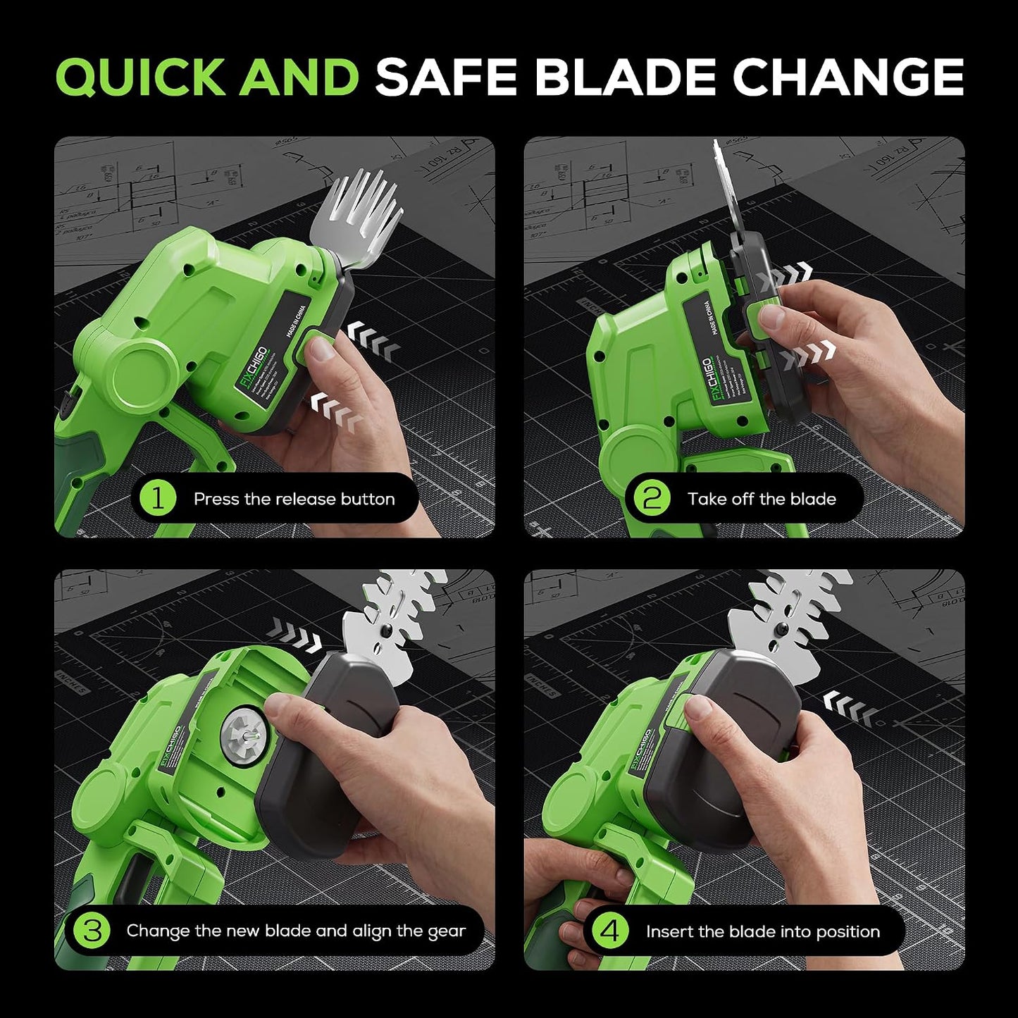 21V Cordless Hedge Trimmer, 2 in 1 Handheld Bush Trimmer Compatible with MAKITA 21V Battery(Battery not Included), Electric Grass Shear for Garden Yard Lawn Care, Powerful & Lightweight