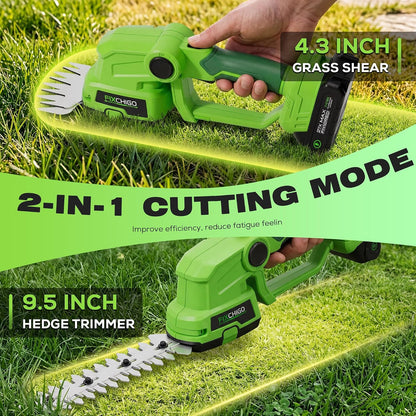 21V Cordless Hedge Trimmer, 2 in 1 Handheld Bush Trimmer Compatible with MAKITA 21V Battery(Battery not Included), Electric Grass Shear for Garden Yard Lawn Care, Powerful & Lightweight
