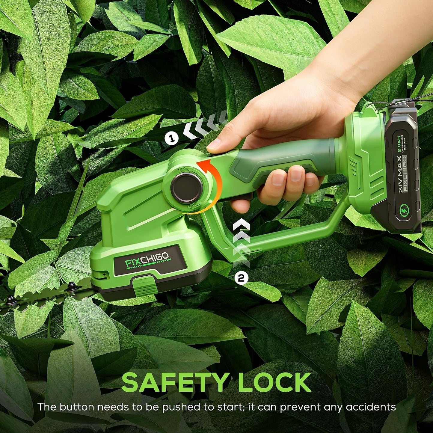 21V Cordless Hedge Trimmer, 2 in 1 Handheld Bush Trimmer Compatible with MAKITA 21V Battery(Battery not Included), Electric Grass Shear for Garden Yard Lawn Care, Powerful & Lightweight