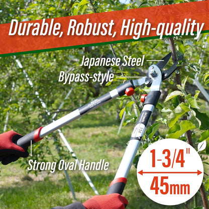 Bypass Hand Loppers 25" - Japanese Branch Cutter Garden Tree Trimmer