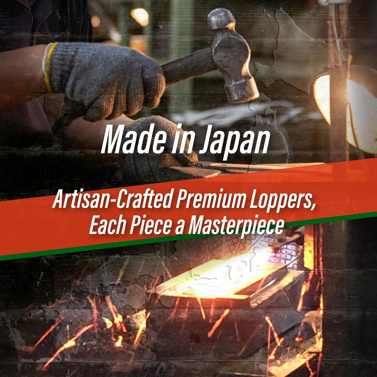Bypass Hand Loppers 25" - Japanese Branch Cutter Garden Tree Trimmer