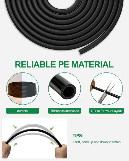Drip Irrigation System for Garden, 180FT Tubing