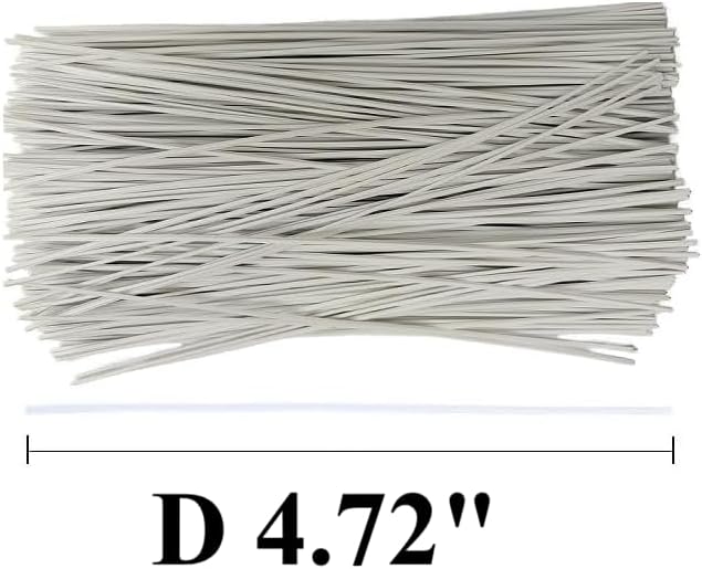 350 Pcs 12" Plastic Twist Ties, Garden Plant Twist Tie Cable Tie, Plastic Cable Ties for Bread Candy Bags, Gift Bags (White,12 Inch)