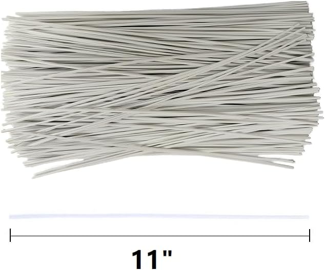 350 Pcs 12" Plastic Twist Ties, Garden Plant Twist Tie Cable Tie, Plastic Cable Ties for Bread Candy Bags, Gift Bags (White,12 Inch)