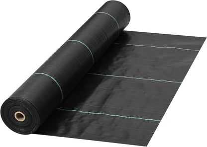 4FTx300FT Premium Heavy Duty Weed Barrier Landscape Fabric, 3.2OZ Woven Geotextile Fabric Under Gravel, High Permeability for Weed Blocker Weed Mat, Driveway Fabric, Weed Control Garden Cloth