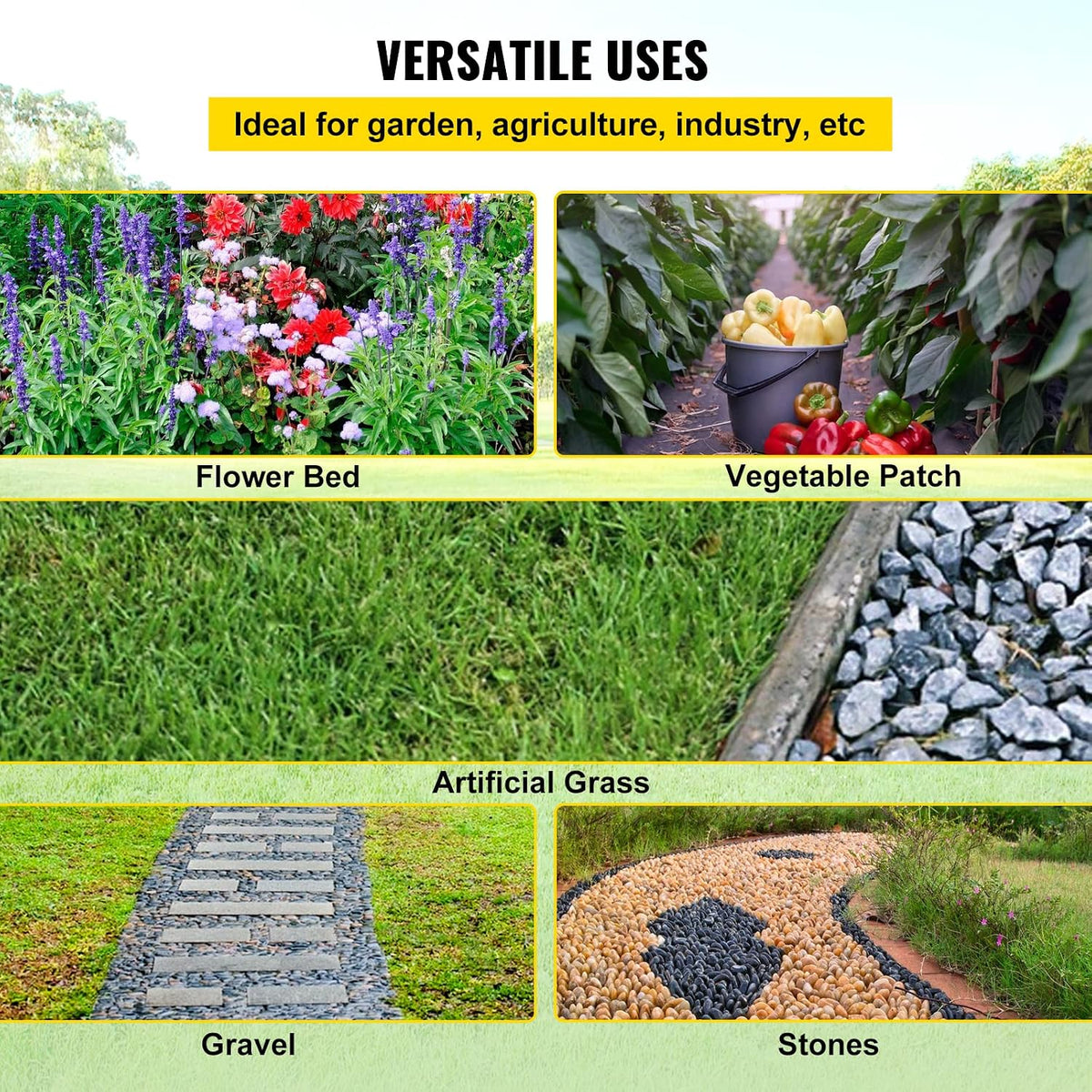 4FTx300FT Premium Heavy Duty Weed Barrier Landscape Fabric, 3.2OZ Woven Geotextile Fabric Under Gravel, High Permeability for Weed Blocker Weed Mat, Driveway Fabric, Weed Control Garden Cloth
