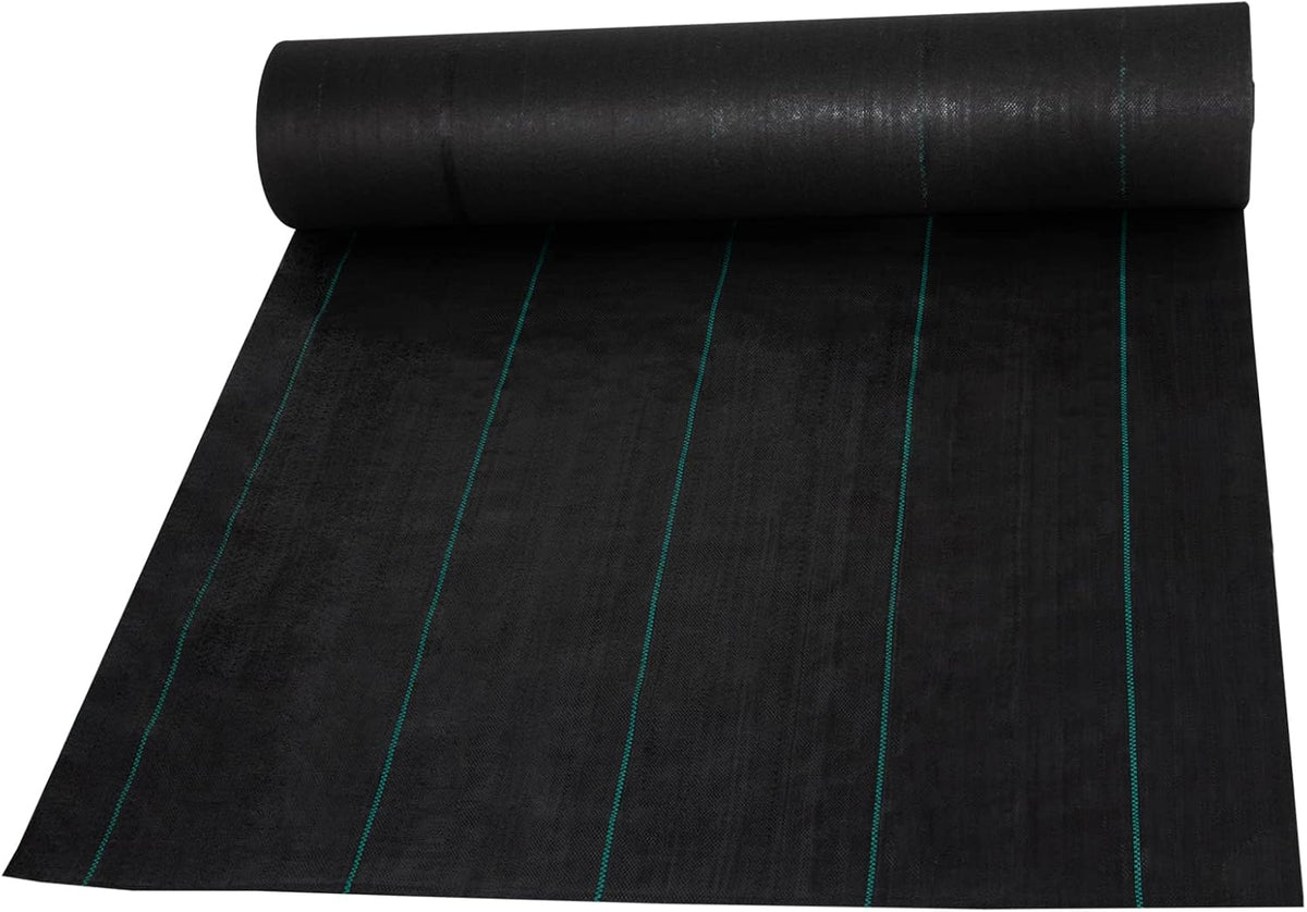 4FTx300FT Premium Heavy Duty Weed Barrier Landscape Fabric, 3.2OZ Woven Geotextile Fabric Under Gravel, High Permeability for Weed Blocker Weed Mat, Driveway Fabric, Weed Control Garden Cloth