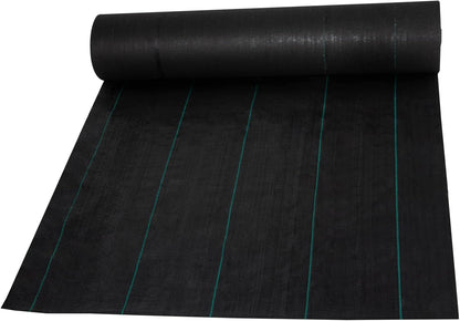 4FTx300FT Premium Heavy Duty Weed Barrier Landscape Fabric, 3.2OZ Woven Geotextile Fabric Under Gravel, High Permeability for Weed Blocker Weed Mat, Driveway Fabric, Weed Control Garden Cloth