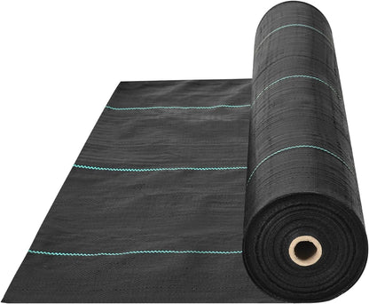 4FTx300FT Premium Heavy Duty Weed Barrier Landscape Fabric, 3.2OZ Woven Geotextile Fabric Under Gravel, High Permeability for Weed Blocker Weed Mat, Driveway Fabric, Weed Control Garden Cloth