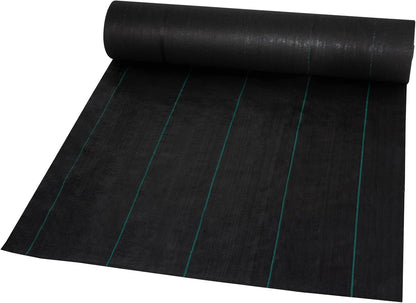 4FTx300FT Premium Heavy Duty Weed Barrier Landscape Fabric, 3.2OZ Woven Geotextile Fabric Under Gravel, High Permeability for Weed Blocker Weed Mat, Driveway Fabric, Weed Control Garden Cloth