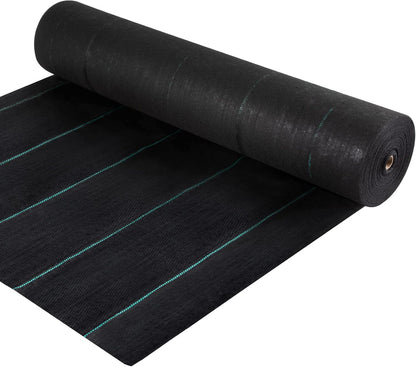 4FTx300FT Premium Heavy Duty Weed Barrier Landscape Fabric, 3.2OZ Woven Geotextile Fabric Under Gravel, High Permeability for Weed Blocker Weed Mat, Driveway Fabric, Weed Control Garden Cloth