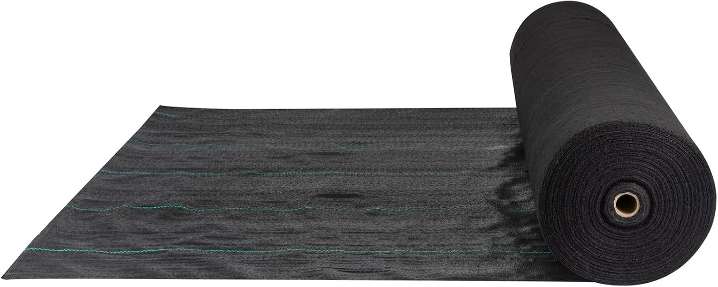 4FTx300FT Premium Heavy Duty Weed Barrier Landscape Fabric, 3.2OZ Woven Geotextile Fabric Under Gravel, High Permeability for Weed Blocker Weed Mat, Driveway Fabric, Weed Control Garden Cloth