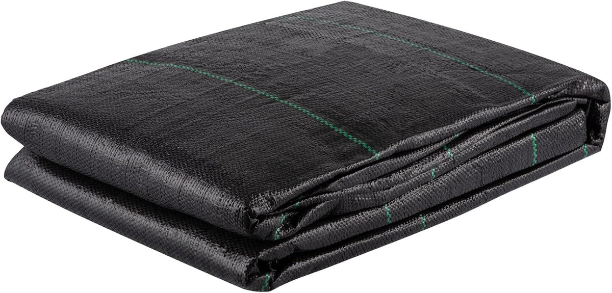 4FTx300FT Premium Heavy Duty Weed Barrier Landscape Fabric, 3.2OZ Woven Geotextile Fabric Under Gravel, High Permeability for Weed Blocker Weed Mat, Driveway Fabric, Weed Control Garden Cloth