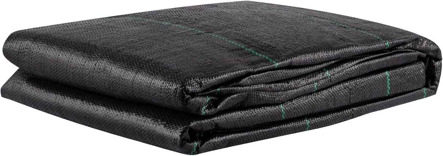 4FTx300FT Premium Heavy Duty Weed Barrier Landscape Fabric, 3.2OZ Woven Geotextile Fabric Under Gravel, High Permeability for Weed Blocker Weed Mat, Driveway Fabric, Weed Control Garden Cloth