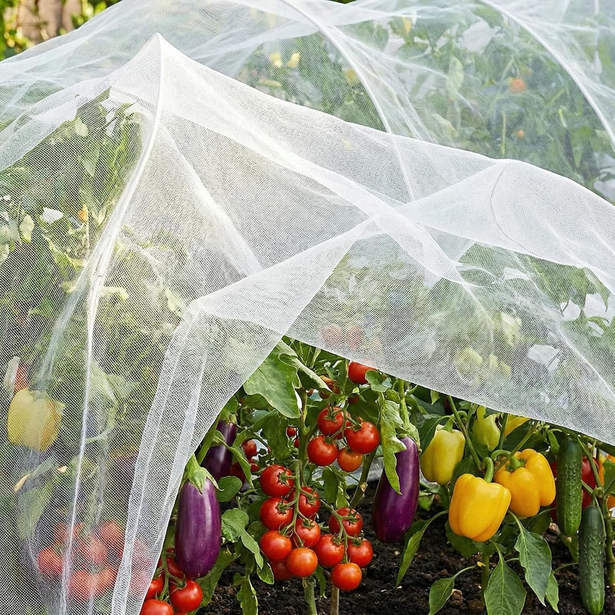 10FT x 20FT Garden Netting Ultra Fine Mesh Netting Plant Cover Insect Bird Netting Barrier for Garden Protection Row Cover for Raised Beds/Greenhouse Vegetables Fruits Flowers Trees