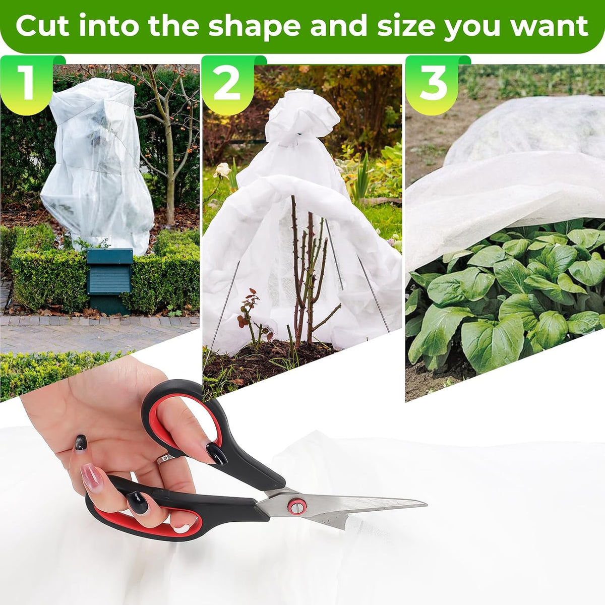 Covers Freeze Protection, 10x50FT Frost Cloth Plant Freeze Protection, Garden Floating Row Covers for Raised Beds/Vegetables Insect/Winter Frost (White)
