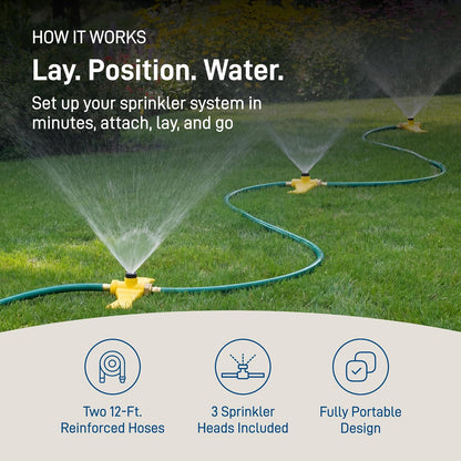 Port-A-Rain Above-Ground Sprinkler System, Green - 58092