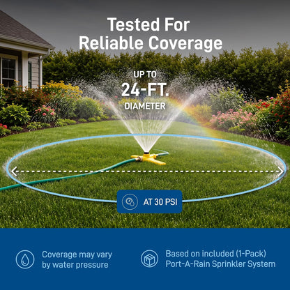 Port-A-Rain Above-Ground Sprinkler System, Green - 58092