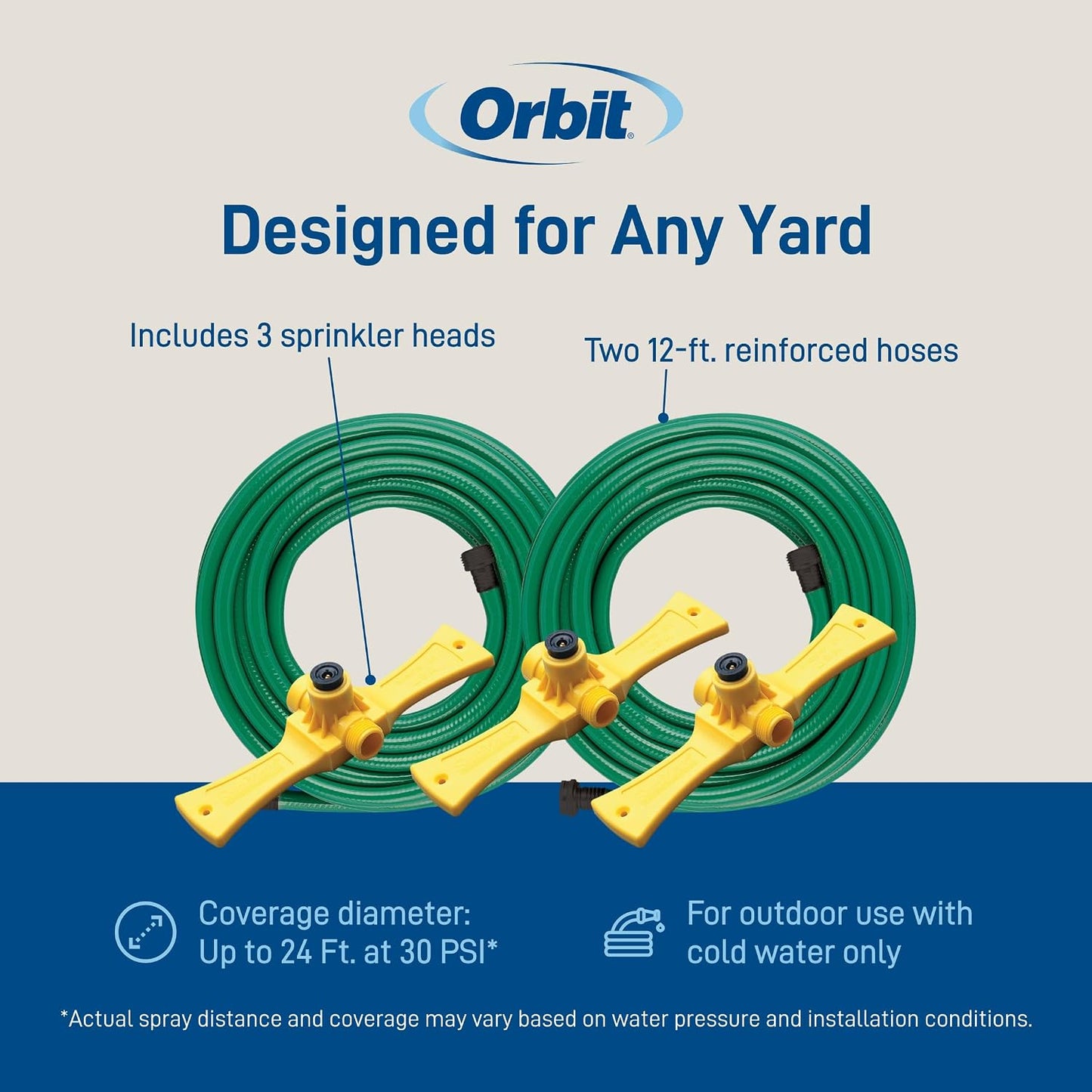 Port-A-Rain Above-Ground Sprinkler System, Green - 58092